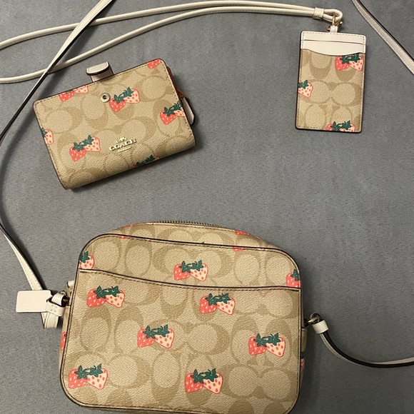 Coach Bags Coach Strawberry Pursewalletlanyard Poshmark